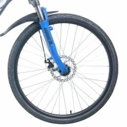 Falcon Spark Alloy Electric Mountain Bike 26" Wheel, 6 Speed, 10Ah - Metallic Grey -Cheap Hybrid Electric Bikes Store falcon spark 26 electric mountain bike x 39817