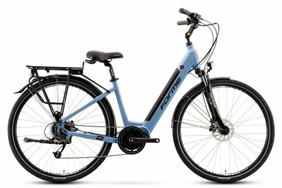 Forme Peak Trail 2ELS Step Through Hybrid Electric Bike, 700c Wheel - Pearl Metallic Blue 3 Forme Peak Trail 2ELS Step Through Hybrid Electric Bike, 700c Wheel - Pearl Metallic Blue