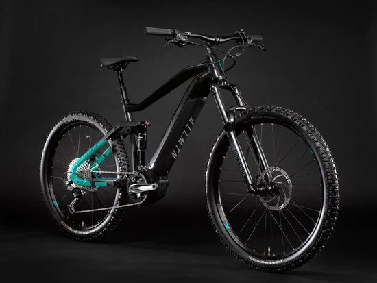 Haibike AllMtn 1 Full Sus Electric Mountain Bike - Anthracite/Teal 4 Haibike AllMtn 1 Full Sus Electric Mountain Bike - Anthracite/Teal - Image 2