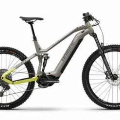 Haibike AllMtn 2 Full Sus Electric Mountain Bike 2023, Mix Wheel, Yamaha PW-X3 - Gloss Grey/Lemon