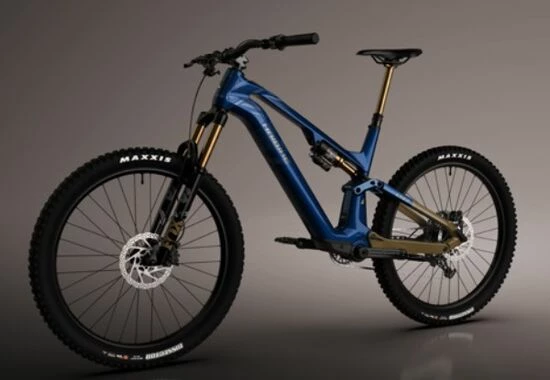 Haibike Lyke CF SE Full Suspension Electric Mountain Bike 2023, 29" Wheel - Blue Carbon/Bronze 5 Haibike Lyke CF SE Full Suspension Electric Mountain Bike 2023, 29" Wheel - Blue Carbon/Bronze - Image 3
