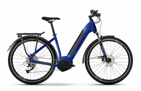 Haibike Trekking 4 LOW Hybrid Electric Bike 2022, 27.5 Wheel, Yamaha PW-TE - Gloss Blue/Matt Black 3 Haibike Trekking 4 LOW Hybrid Electric Bike 2022, 27.5 Wheel, Yamaha PW-TE - Gloss Blue/Matt Black