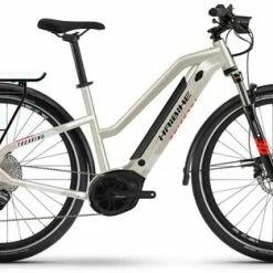 Haibike Trekking 4 Lowstandover Hybrid Electric Bike 2022 - Cream