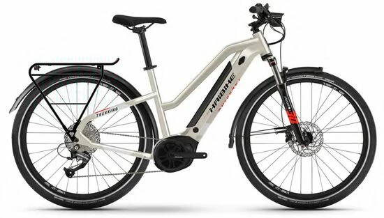 Haibike Trekking 4 Lowstandover Hybrid Electric Bike 2022 - Cream 3 Haibike Trekking 4 Lowstandover Hybrid Electric Bike 2022 - Cream