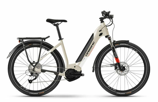 Haibike Trekking 4 Lowstep Hybrid Electric Bike 2022, 27.5" Wheel, Yamaha PW-TE - Cream 3 Haibike Trekking 4 Lowstep Hybrid Electric Bike 2022, 27.5" Wheel, Yamaha PW-TE - Cream