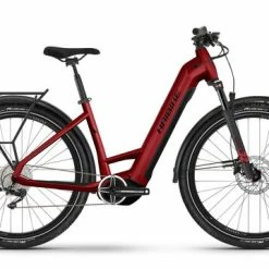 Haibike Trekking 5 LOW Hybrid Electric Bike 2023, 27.5" Wheel, Yamaha PW-S2 - Metallic Red