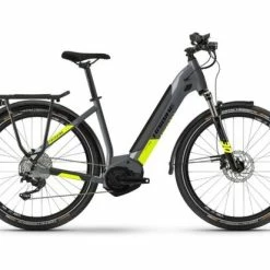 Haibike Trekking 6 Lowstep Hybrid Electric Bike 2022, Yamaha PW-ST, 500Wh - Grey/Yellow