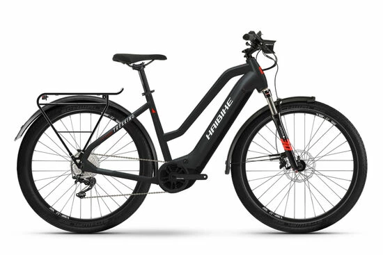 Haibike Trekking 6 MID Hybrid Electric Bike 2022, 27.5" Wheel, Yamaha PW-ST - Matt Black/Red 3 Haibike Trekking 6 MID Hybrid Electric Bike 2022, 27.5" Wheel, Yamaha PW-ST - Matt Black/Red
