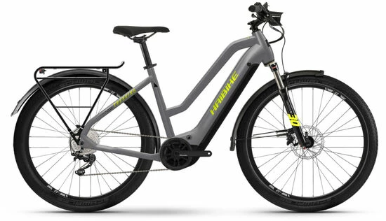 Haibike Trekking 6 MID Hybrid Electric Bike 2022, Yamaha PW-ST, 630Wh - Pale Grey/Yellow 3 Haibike Trekking 6 MID Hybrid Electric Bike 2022, Yamaha PW-ST, 630Wh - Pale Grey/Yellow