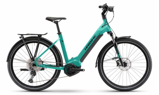 Haibike Trekking 7 LOW Hybrid Electric Bike 2022, Yamaha PW-ST, 630Wh - Gloss Aqua/Black 3 Haibike Trekking 7 LOW Hybrid Electric Bike 2022, Yamaha PW-ST, 630Wh - Gloss Aqua/Black