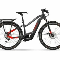 Haibike Trekking 9 Lowstandover Hybrid Electric Bike 2021 - Grey/Red