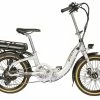 Lectro Easy Step Folding Commuter Electric Bike, 20" Wheel, 8.8Ah Battery - Silver -Cheap Hybrid Electric Bikes Store lectro easy step 20 folding e bike x 40820