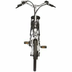 Lectro Easy Step Folding Commuter Electric Bike, 20" Wheel, 8.8Ah Battery - Silver -Cheap Hybrid Electric Bikes Store lectro easy step 20 folding e bike x 40830