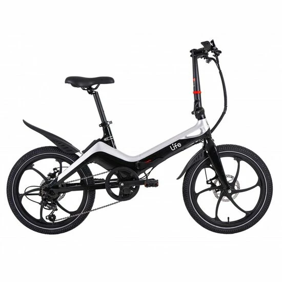 Li-Fe Flo Folding Electric Bike, 20" Wheel, 7.8Ah Integrated Battery - Gloss Black/Silver 3 Li-Fe Flo Folding Electric Bike, 20" Wheel, 7.8Ah Integrated Battery - Gloss Black/Silver