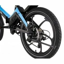 Li-Fe Flo Folding Electric Bike, 20" Wheel, 7.8Ah Integrated Battery - Gloss Black/Blue -Cheap Hybrid Electric Bikes Store li fe flo 20 folding electric bike x 42532