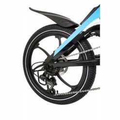 Li-Fe Flo Folding Electric Bike, 20" Wheel, 7.8Ah Integrated Battery - Gloss Black/Blue -Cheap Hybrid Electric Bikes Store li fe flo 20 folding electric bike x 42533