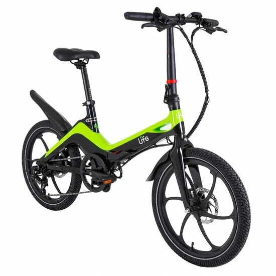 Li-Fe Flo Folding Electric Bike, 20" Wheel, 7.8Ah Integrated Battery - Gloss Black/Green 4 Li-Fe Flo Folding Electric Bike, 20" Wheel, 7.8Ah Integrated Battery - Gloss Black/Green - Image 2