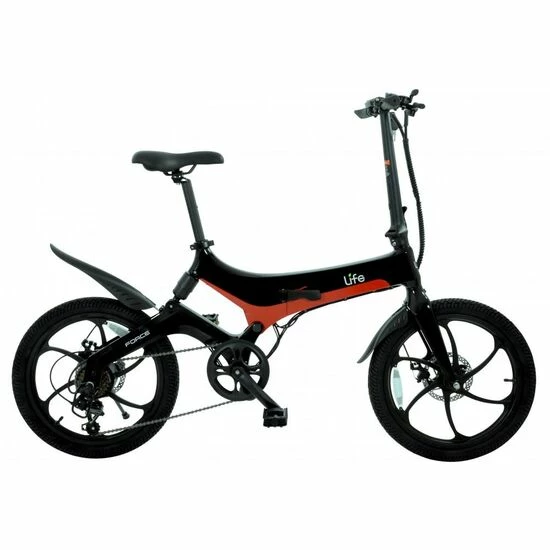 Li-Fe Force Folding Electric Bike, 20" Wheel, 7.8Ah Integrated Battery - Gloss Black/Red 3 Li-Fe Force Folding Electric Bike, 20" Wheel, 7.8Ah Integrated Battery - Gloss Black/Red
