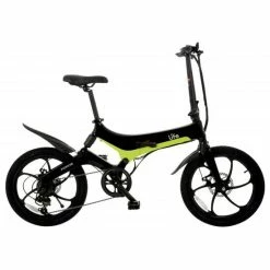 Li-Fe Force Folding Electric Bike, 20" Wheel, 7.8Ah Integrated Battery - Gloss Black/Lime