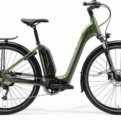 Merida ESpresso City 300EQ SE Step Through Hybrid Electric Bike 2021 - Silk Green