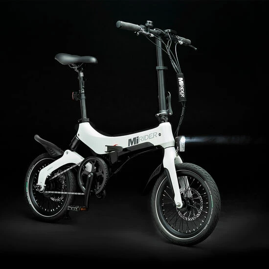 MiRider One Folding City Electric Bike, 16" Wheel, 7Ah Battery - White 4 MiRider One Folding City Electric Bike, 16" Wheel, 7Ah Battery - White - Image 2