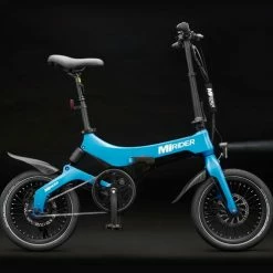 MiRider One Folding City Electric Bike, 16" Wheel, 7Ah Battery - Blue