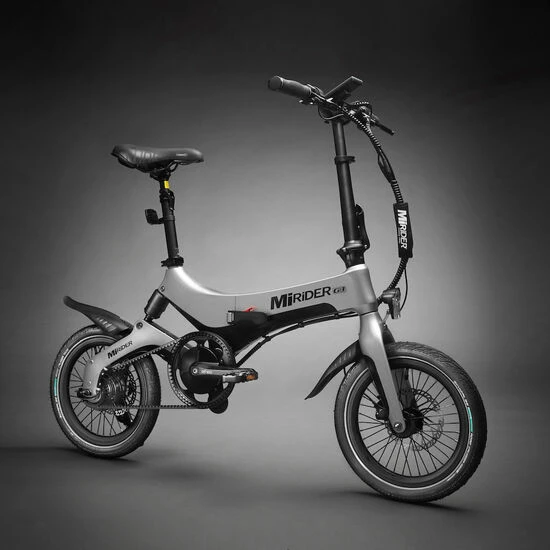 MiRider One GB3 Folding City Electric Bike, 16" Wheel, 7Ah Battery - Platinum Silver 4 MiRider One GB3 Folding City Electric Bike, 16" Wheel, 7Ah Battery - Platinum Silver - Image 2