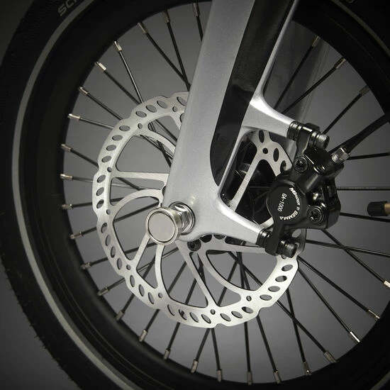 MiRider One GB3 Folding City Electric Bike, 16" Wheel, 7Ah Battery - Platinum Silver 7 MiRider One GB3 Folding City Electric Bike, 16" Wheel, 7Ah Battery - Platinum Silver - Image 5