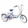 Mission Trilogy Lowstep Electric Converted Tricycle, Cyclotricity Powered, 20" Wheel - Silver/Blue -Cheap Hybrid Electric Bikes Store mission trilogy converted electric tricycle x 43317
