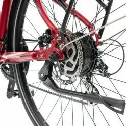 Oxygen S-Cross ST MKII Ladies Step Through Electric Hybrid Bike - 24 Speed, Red -Cheap Hybrid Electric Bikes Store oxygen s cross st mkii electric bike red x 41480