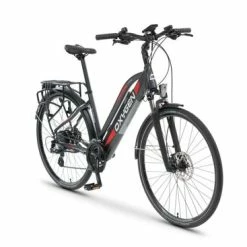 Oxygen S-Cross ST MKII Ladies Step Through Electric Hybrid Bike - 24 Speed, Black -Cheap Hybrid Electric Bikes Store oxygen s cross st mkii electric bike x 41466