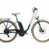 Raleigh Array Low Step Electric Hybrid Bike, 400Wh Battery, 700c Wheel, 45cm - Silver/Blue -Cheap Hybrid Electric Bikes Store raleigh array low step x 41810 1