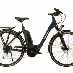 Raleigh Motus GT Low Step Derailleur Alloy Electric Hybrid Bike, Blue - 9 Speed, 700c