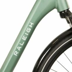 Raleigh Motus Low Step Electric Bike Vintage Green 700c -Cheap Hybrid Electric Bikes Store raleigh motus low green 700c x 42380