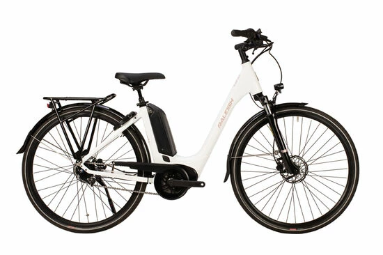 Raleigh Motus Tour Low Step Hub Alloy Electric Hybrid Bike, White - 8 Speed, 700c 3 Raleigh Motus Tour Low Step Hub Alloy Electric Hybrid Bike, White - 8 Speed, 700c