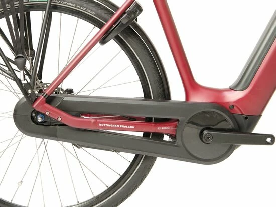 Raleigh Motus Tour Crossbar HUB Electric Bike 2022, BOSCH Active - Red 10 Raleigh Motus Tour Crossbar HUB Electric Bike 2022, BOSCH Active - Red - Image 8
