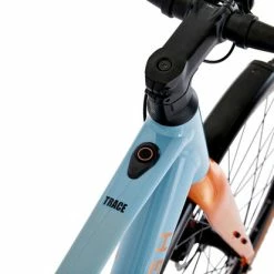 Raleigh Trace Urban Commuter Electric Bike 2022, 700c Wheel - Sky Blue/Orange -Cheap Hybrid Electric Bikes Store raleigh trace urban electric bike x 42907 1