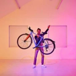 Raleigh Trace Urban Commuter Electric Bike 2022, 700c Wheel - Sky Blue/Orange -Cheap Hybrid Electric Bikes Store raleigh trace urban electric bike x 42959 1