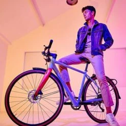 Raleigh Trace Urban Commuter Electric Bike 2022, 700c Wheel - Sky Blue/Orange -Cheap Hybrid Electric Bikes Store raleigh trace urban electric bike x 42960 1