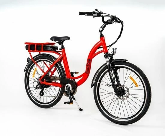 Roodog Chic Grande Ladies Step Through Hybrid Electric Bike, 10Ah, 26" Wheel, 7 Speed - Gloss Red 5 Roodog Chic Grande Ladies Step Through Hybrid Electric Bike, 10Ah, 26" Wheel, 7 Speed - Gloss Red - Image 3