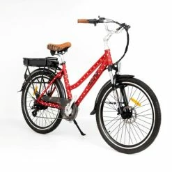 RooDog Polka Dot Step Through Hybrid Electric Bike - Red Polka -Cheap Hybrid Electric Bikes Store roodog polka dot electric bike x 41190 1