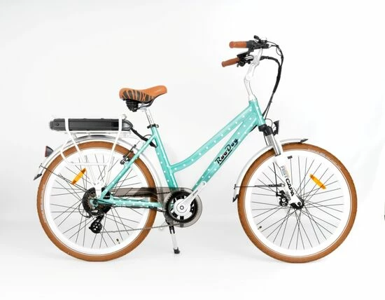 RooDog Polka Dot Step Through Hybrid Electric Bike - Mint Polka 3 RooDog Polka Dot Step Through Hybrid Electric Bike - Mint Polka