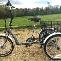 Mission Space Genie Lowstep Electric Converted Tricycle, Cyclotricity Powered, 20" - Metallic Grey