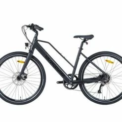 Wisper Tailwind City LOW Crossbar Commuter Electric Bike - Black -Cheap Hybrid Electric Bikes Store wisper tailwind city low crossbar x 43124