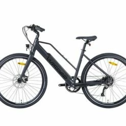 Wisper Tailwind City LOW Crossbar Commuter Electric Bike - Black -Cheap Hybrid Electric Bikes Store wisper tailwind city low crossbar x 43125