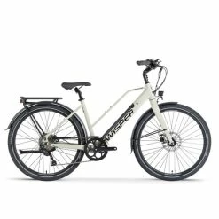 Wisper Tailwind Comfort LOW Crossbar Commuter Electric Bike 2023 - Stone