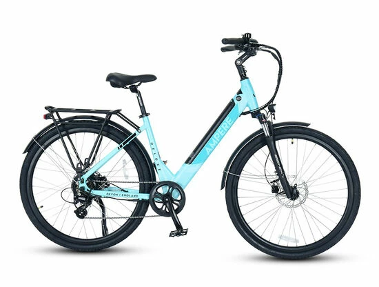 Ampere Deluxe 700c Step Through Hybrid Electric Bike - Pearl Blue 3 Ampere Deluxe 700c Step Through Hybrid Electric Bike - Pearl Blue
