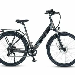 Ampere Deluxe 700c Step Through Hybrid Electric Bike - Grey