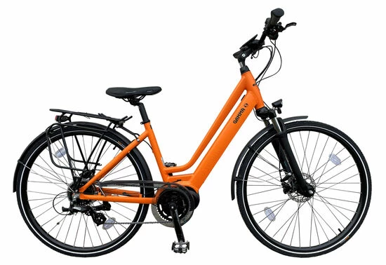 Batribike Gamma-S Step Through Hybrid Electric Bike, 28" Wheel - Orange 3 Batribike Gamma-S Step Through Hybrid Electric Bike, 28" Wheel - Orange