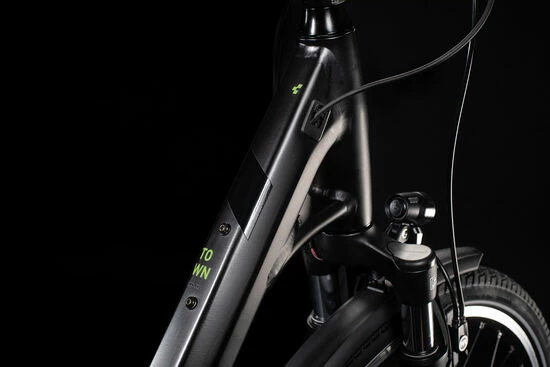 Cube EXPORT Town Hybrid Pro 500 Step Through Hybrid Electric Bike 2021, Bosch 500Wh - Black/Green 4 Cube EXPORT Town Hybrid Pro 500 Step Through Hybrid Electric Bike 2021, Bosch 500Wh - Black/Green - Image 2